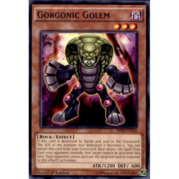 Gorgonic Golem Yugioh Card Genuine Yu-Gi-Oh Trading Card
